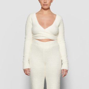 Skims Cozy Knit Wrap Top